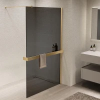 Душевая перегородка Vincea Walk in 90 VSW-1HR900CGG профиль цвет Матовый золотой стекло тонированное