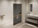 Душевая перегородка Vincea Walk in 90 VSW-1HR900CGG профиль цвет Матовый золотой стекло тонированное
