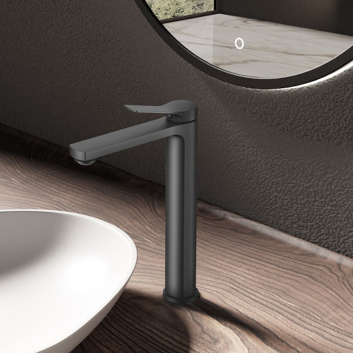 Смеситель для раковины Vincea Arco VBF-4AR02GM Вороненая сталь латунь