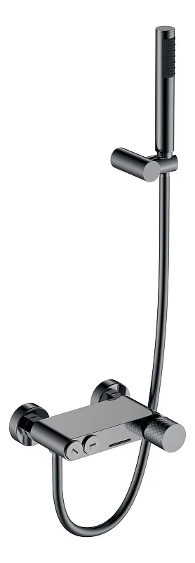 Смеситель для ванны Boheme Stick 123-SGM цвет Оружейная сталь глянцевая