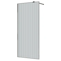 Душевая перегородка Azario Walk-In 100 AZ-271-100-MGR-CRF профиль Графит матовый стекло рифленое