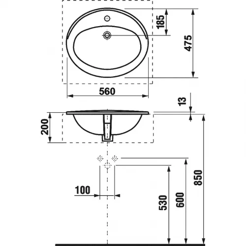 Раковина Roca Adora 55 327203000 Белая