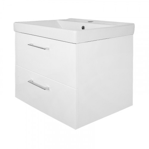 Тумба с раковиной Azario Ника 60 CS00091367 подвесная цвет Белый глянцевый