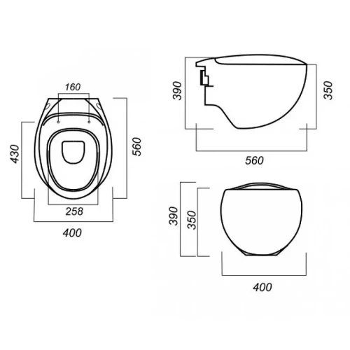 Унитаз подвесной Sanita Luxe Ringo WC.WH/Ringo/DM.Rim/WHT.G/S1 цвет Белый с сиденьем Микролифт