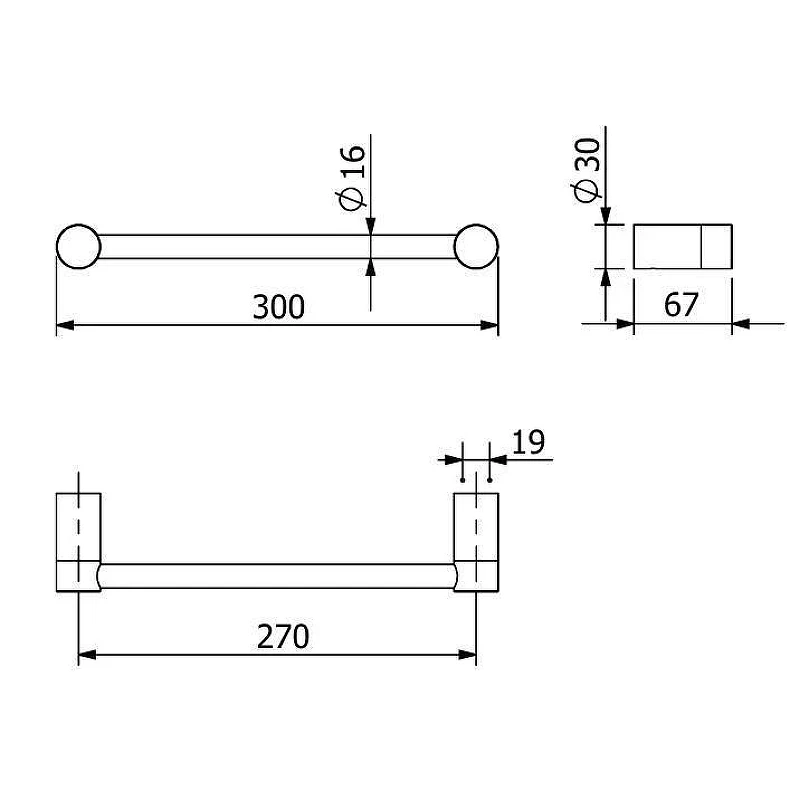 Полотенцедержатель Kludi Vela R 58962N2 цвет Оружейная сталь брашированная