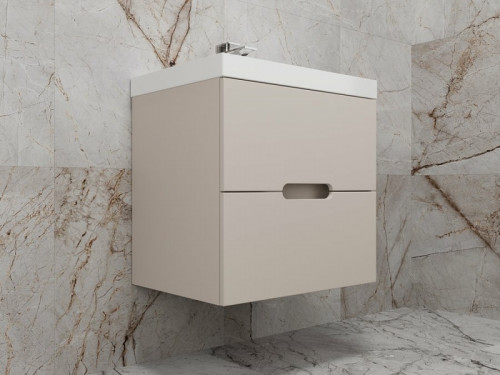 Тумба под раковину Style Line Матис 60 ЛС-00002310 подвесная Крем МДФ / ЛДСП