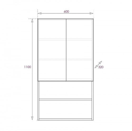 Подвесной шкаф Onika Маркус 60 306011 цвет Белый