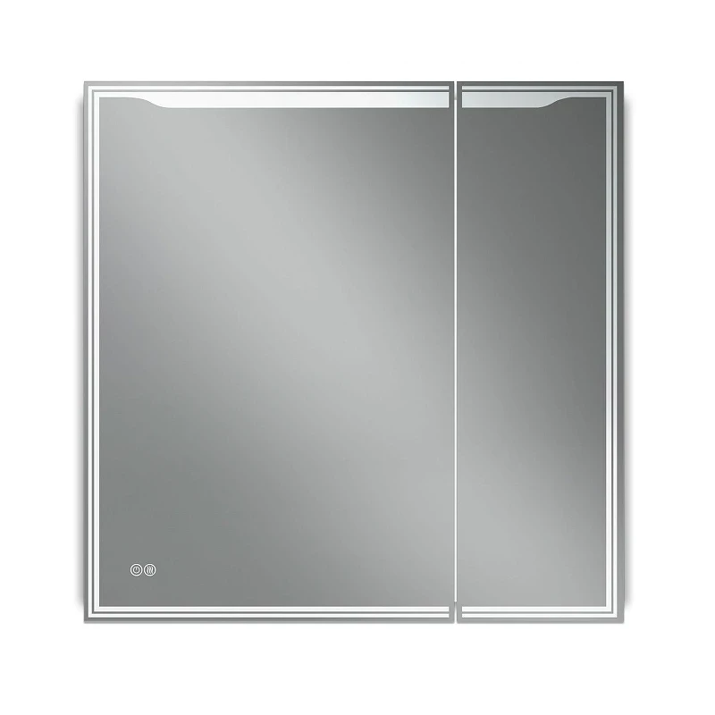 Зеркальный шкаф Art&Max Merano 80 L AM-Mer-800-800-2D-L-DS-F с подсветкой цвет Белый