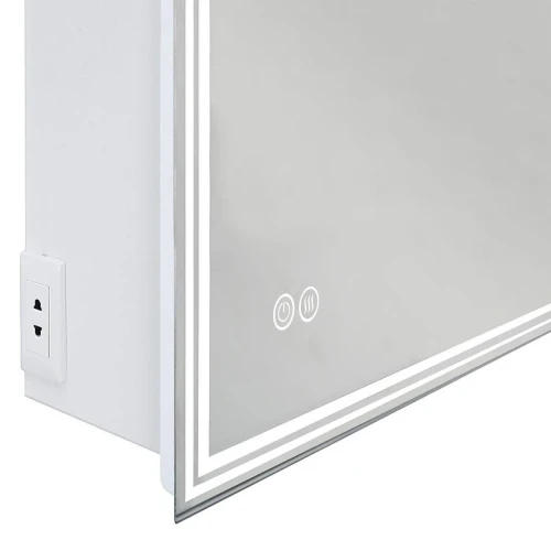 Зеркальный шкаф Art&Max Merano 80 L AM-Mer-800-800-2D-L-DS-F с подсветкой цвет Белый