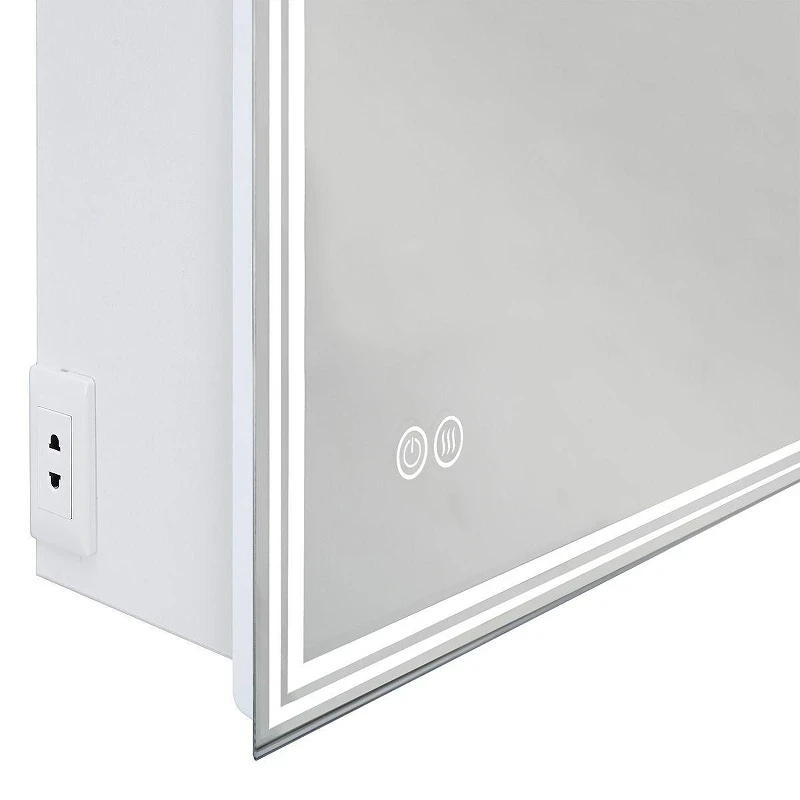 Зеркальный шкаф Art&Max Merano 80 L AM-Mer-800-800-2D-L-DS-F с подсветкой цвет Белый