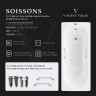 Чугунная ванна Vinsent Veron Soissons 170x70 VCN1707042H/VH0012NI-AS цвет Белый с квадратными ручками никель и антискользящим покрытием