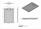 Душевой поддон из искусственного камня Vincea 120x80 VST-4SRL8012W+Vsph-D611 Белый матовый
