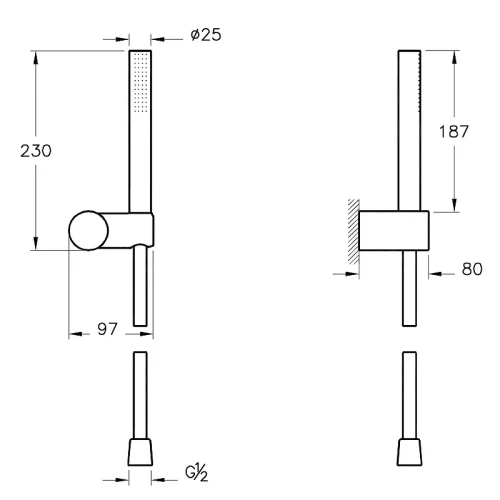 Душевой гарнитур Vitra Origin A4554326 Медь