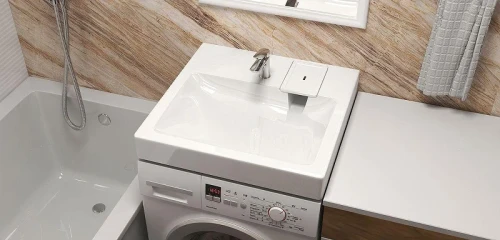 Раковина Azario Slim 60 CS00086608 на стиральную машину цвет Белый