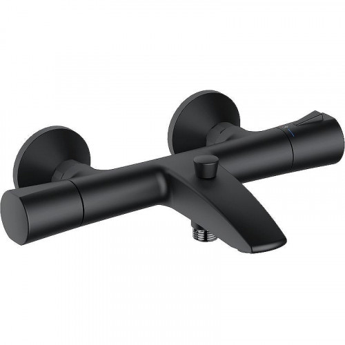 Смеситель для ванны Kludi Zenta 351013938 с термостатом Черный матовый