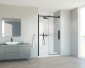 Душевая дверь Vincea Como Soft 110 VDS-1CS110CLB профиль Черный стекло прозрачное