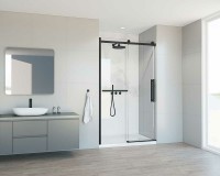 Душевая дверь Vincea Como Soft 110 VDS-1CS110CLB профиль Черный стекло прозрачное