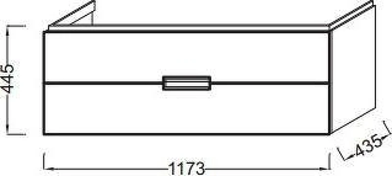 Тумба под раковину Jacob Delafon Reve 117 EB1137-G80 цвет Коричневый