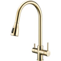 Смеситель для кухни Paulmark Lange La214212-SBG Светлое брашированное золото латунь