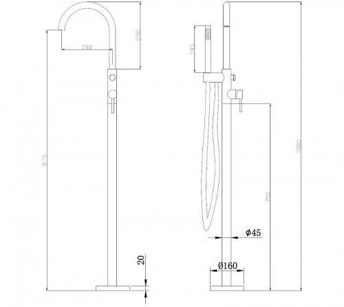 Смеситель для ванны Abber Wasser Kreis AF8115RGN цвет Золото розовое