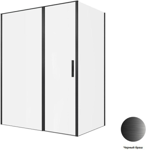 Душевой уголок Allen Brau Priority 160x100 3.31039.BBA+3.31048.BBA цвет профиля Черный браш стекло прозрачное