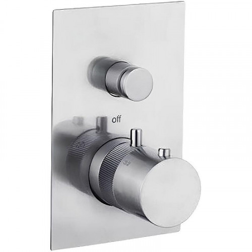 Смеситель для душа Remer X-Style Inox SSXT09Q с термостатом Нержавеющая сталь