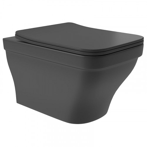 Унитаз Aqueduto Esteta EST0140 подвесной цвет Черный матовый с сиденьем Микролифт