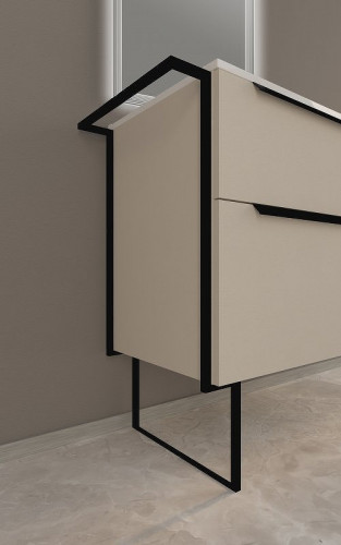 Тумба под раковину Cezares Urban 74 55159 подвесная Spatolato bianco без ножки и боковой полки МДФ / ЛДСП