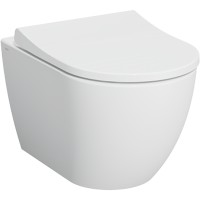 Комплект унитаза с инсталляцией Vitra Mia Round 9873B003-7201 с сиденьем Микролифт и клавишей смыва Хром глянцевый фарфор подвесной