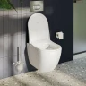 Комплект унитаза с инсталляцией Vitra Mia Round 9873B003-7201 с сиденьем Микролифт и клавишей смыва Хром глянцевый фарфор подвесной