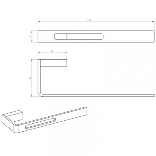 Полотенцедержатель Boheme Q 10945-GM Оружейная сталь