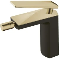 Смеситель для биде Boheme Venturo 386-B Черный Золото латунь