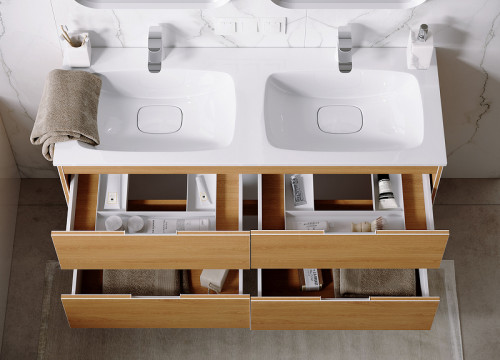 Тумба под раковину Aqwella Accent 120 ACC0112W подвесная Белая МДФ / ЛДСП