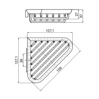 Полка корзина Emco System2 3545 001 00 угловая Хром