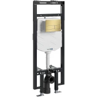 Инсталляция WasserKRAFT Dinkel 58TLT.010.ME.MG04 для унитаза с клавишей смыва Золото матовое