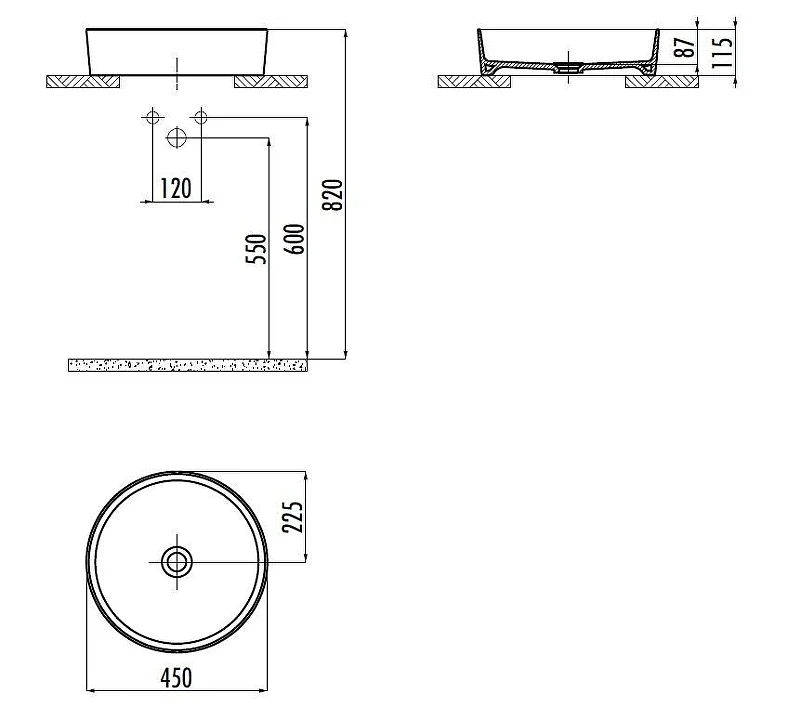 Раковина Creavit Loop LP145-00MT00E-0000 цвет Ментол матовый