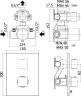 Смеситель для душа Paffoni Elle LEQ513NO/M с термостатом Черный матовый встраиваемый