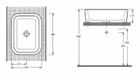 Раковина-чаша beWash Ontario 49 35481001 Белый глянец фарфор накладная