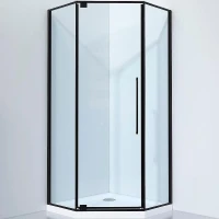 Душевой уголок Black&White Stellar Wind S815 BC 90x90 815900 профиль Черный матовый стекло прозрачное