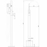 Смеситель для ванны Abber Wasserfall AF8615G Золото матовое латунь на пол