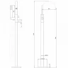 Смеситель для ванны Abber Wasserfall AF8615G Золото матовое латунь на пол
