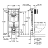 Унитаз с инсталляцией Grohe Rapid SL 38721001R2 цвет Белый с сиденьем Микролифт и клавишей смыва цвет Хром глянцевый