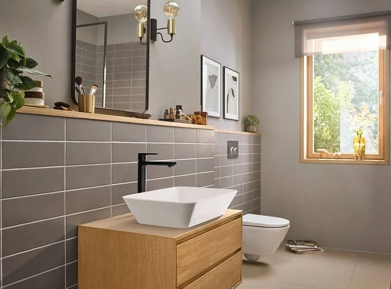 Смеситель для раковины Hansgrohe Rebris E 72581670 Черный матовый латунь