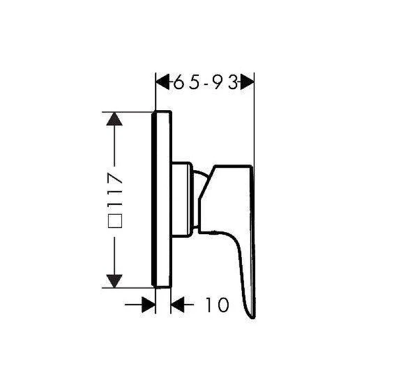 Смеситель для душа Hansgrohe Talis E 71764670 цвет Черный матовый