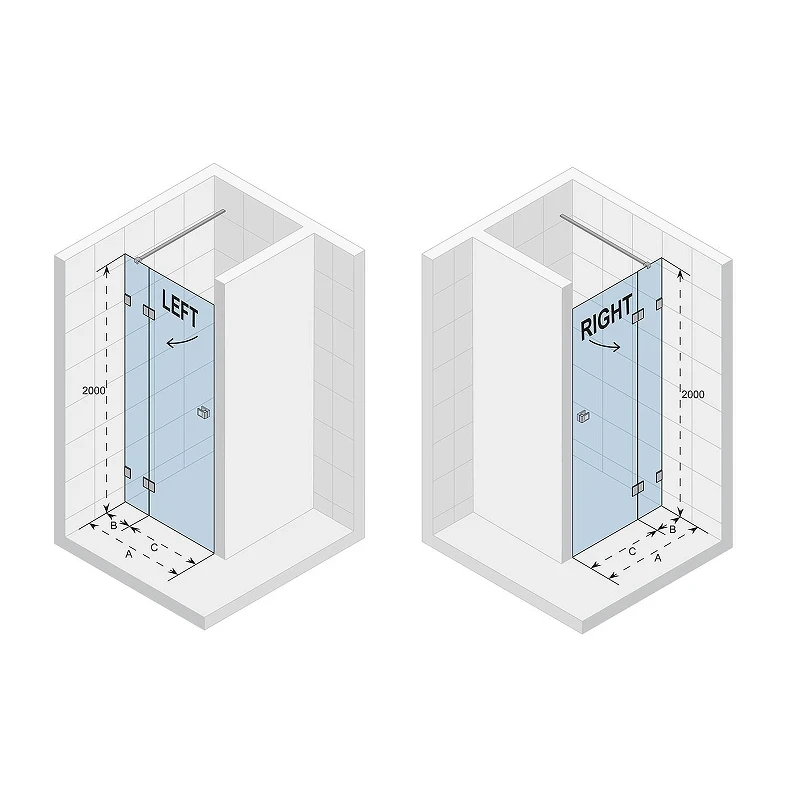 Душевая дверь Riho SZ Scandic NXT X104 158 L G001029121 профиль Черный матовый стекло прозрачное