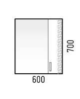 Зеркало со шкафом Corozo Олимп 60 SD-00000653 Белое МДФ / ЛДСП, стекло