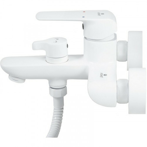 Смеситель для ванны Kaiser Glory 69222 Белый глянцевый латунь на стену