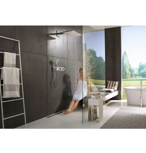 Смеситель для душа Hansgrohe RainSelect 15356400S с термостатом цвет Хром Белый