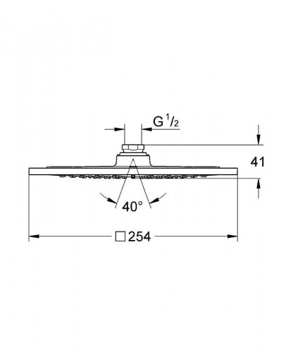 Верхний душ Grohe Rainshower F-series 27271000 Хром латунь на потолок