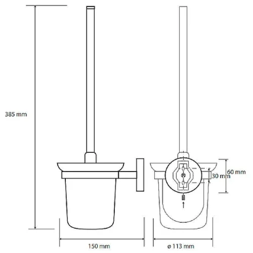 Ершик для унитаза Bemeta Nox 102413010 Черный матовый